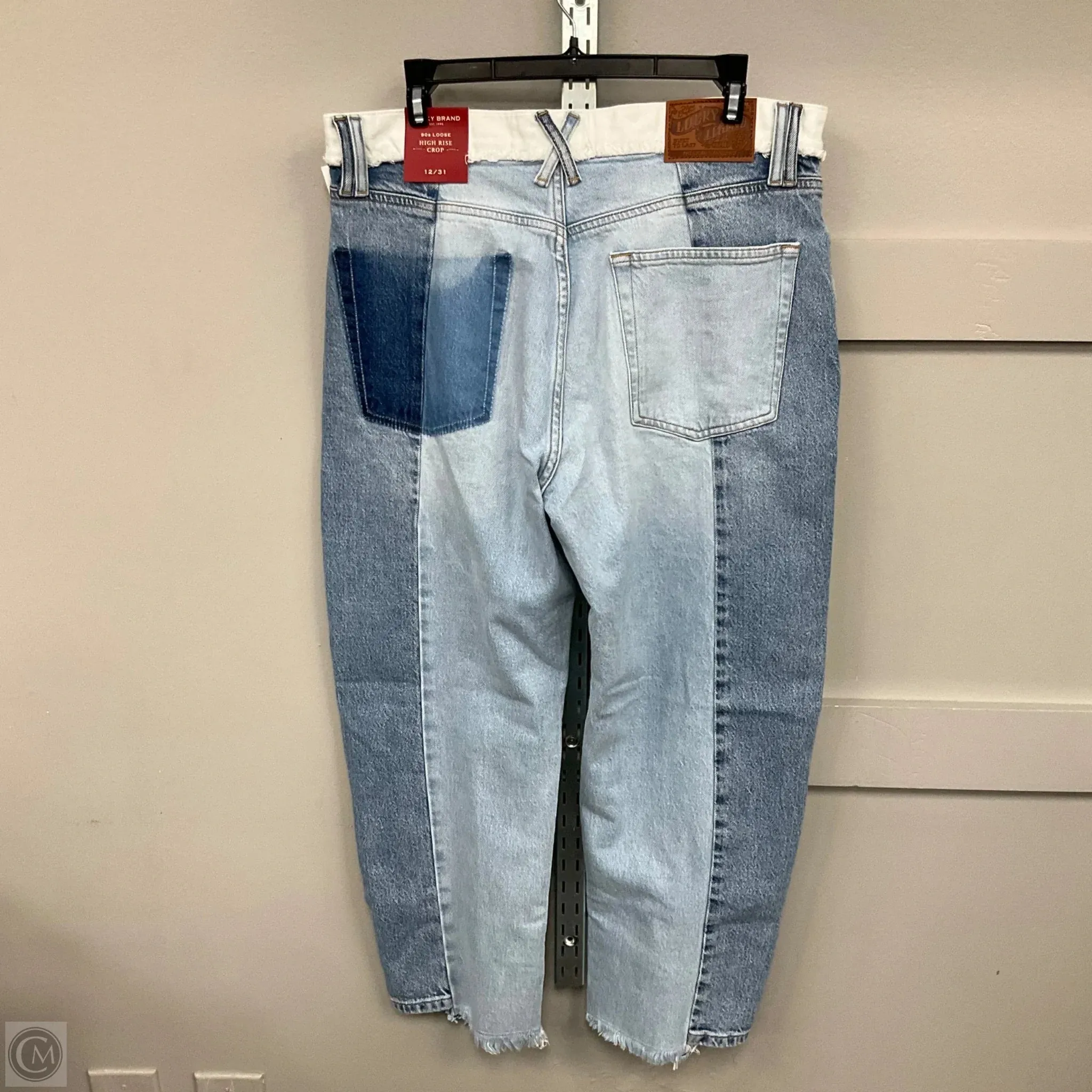 Jeans Cropped By Lucky Brand In Blue Denim, Size: 12