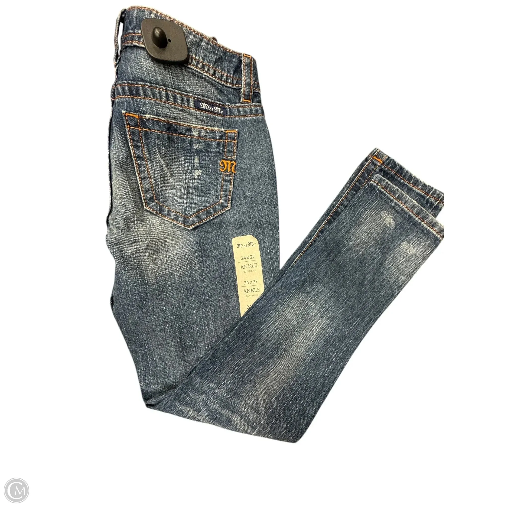 Jeans Cropped By Miss Me In Blue Denim, Size: 0