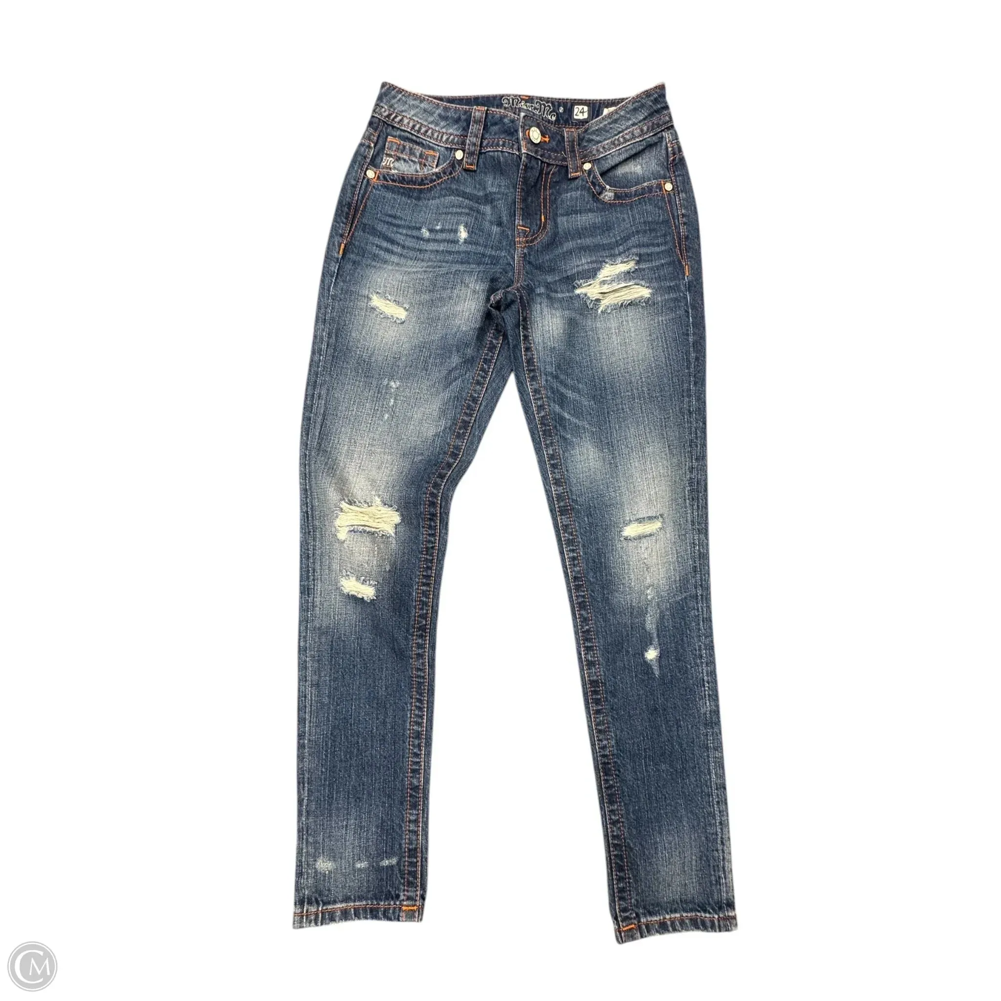 Jeans Cropped By Miss Me In Blue Denim, Size: 0