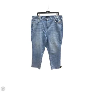 Jeans Cropped By Talbots In Blue Denim, Size: 18
