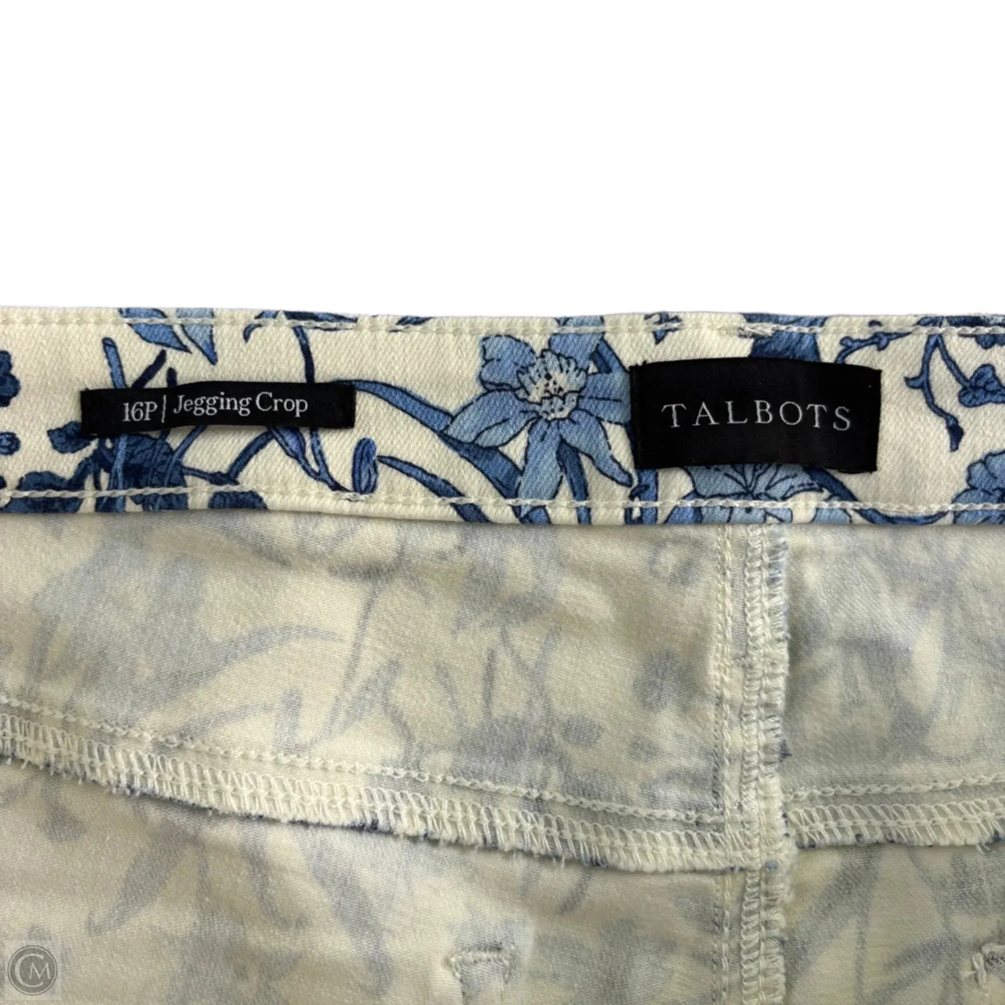 Jeans Cropped By Talbots In Floral Print, Size: 16