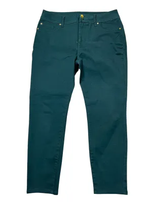 Jeans Straight By Iman Hsn In Green Denim, Size:16