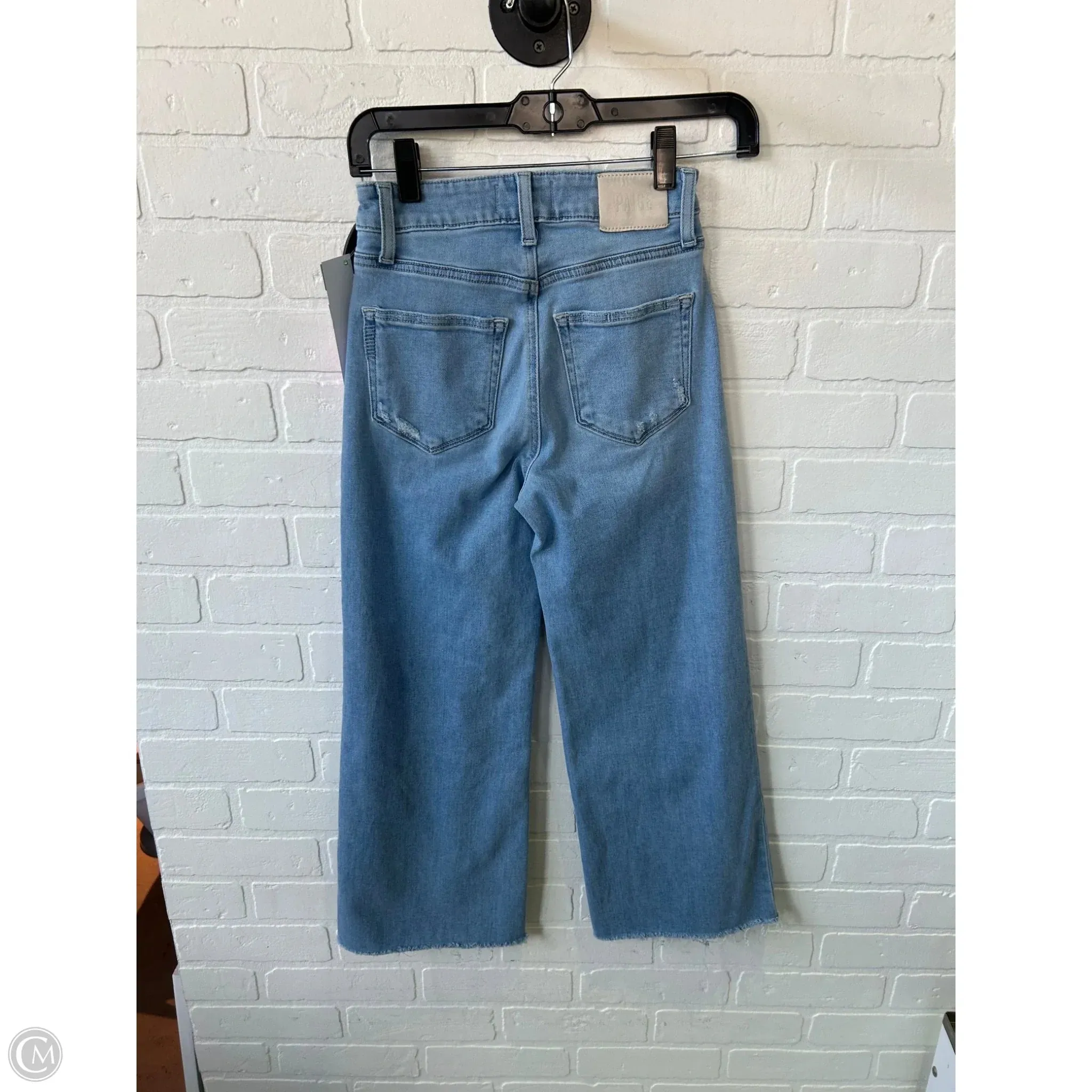 Jeans Wide Leg By Paige In Blue Denim, Size: 0