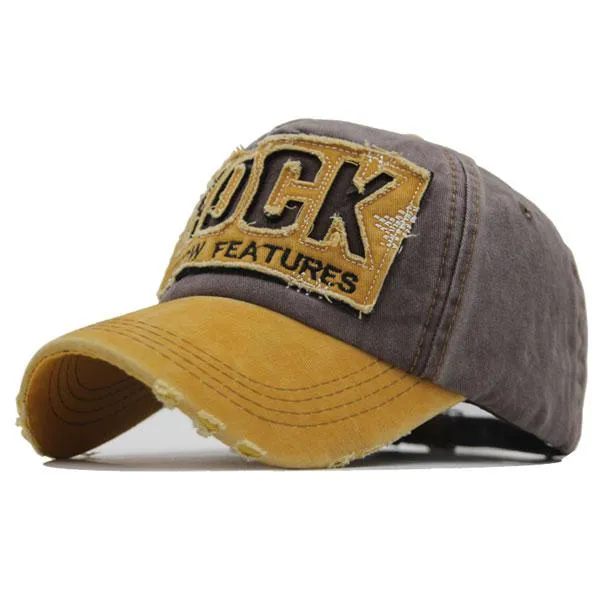 Letter Bone Gorras Casquette Washed Cotton Hat Cap