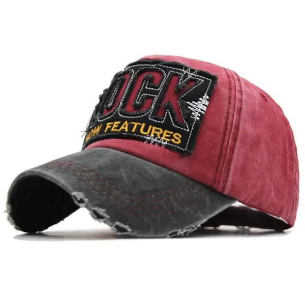 Letter Bone Gorras Casquette Washed Cotton Hat Cap