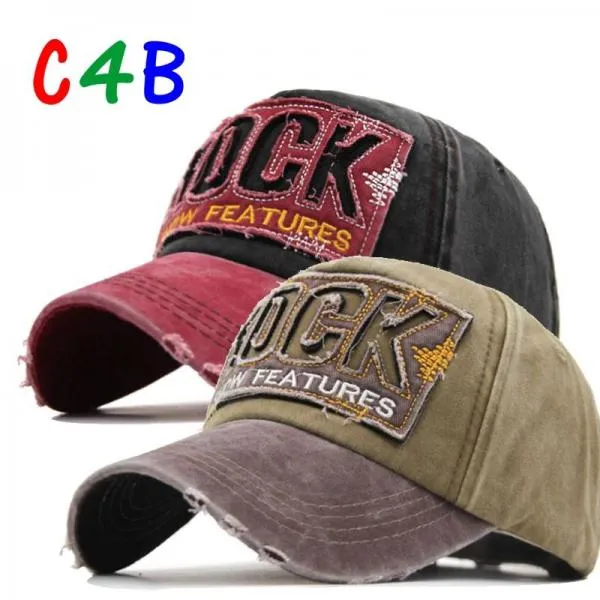 Letter Bone Gorras Casquette Washed Cotton Hat Cap
