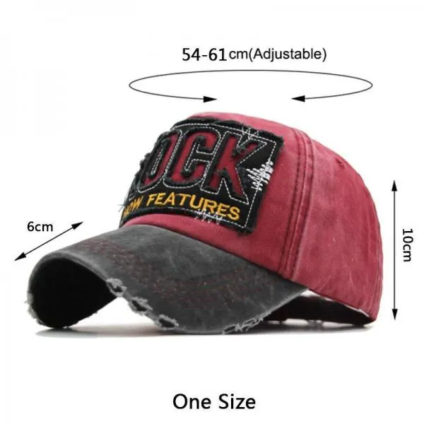 Letter Bone Gorras Casquette Washed Cotton Hat Cap