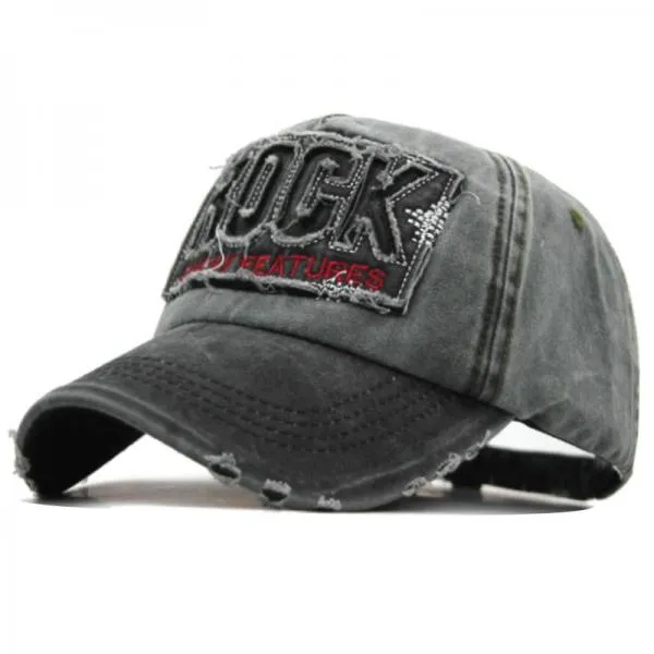 Letter Bone Gorras Casquette Washed Cotton Hat Cap