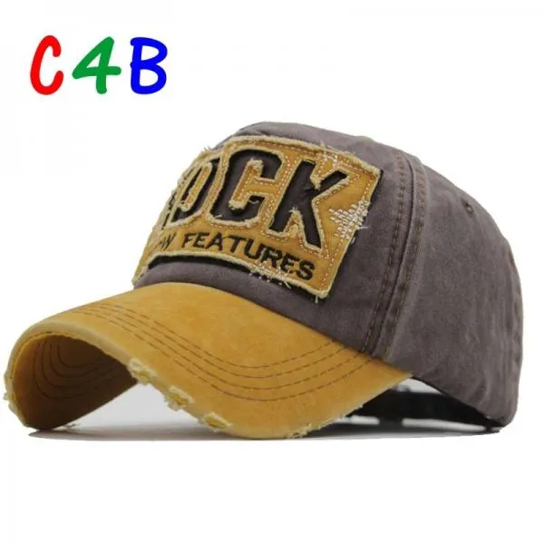 Letter Bone Gorras Casquette Washed Cotton Hat Cap