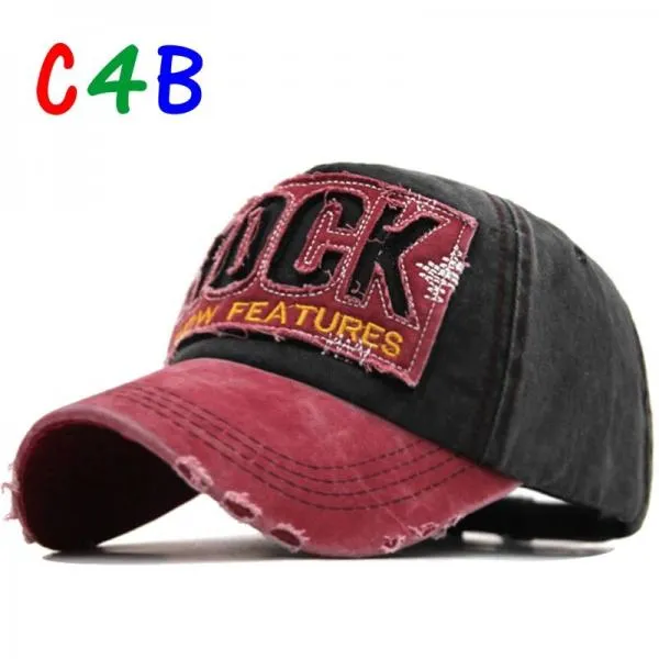 Letter Bone Gorras Casquette Washed Cotton Hat Cap