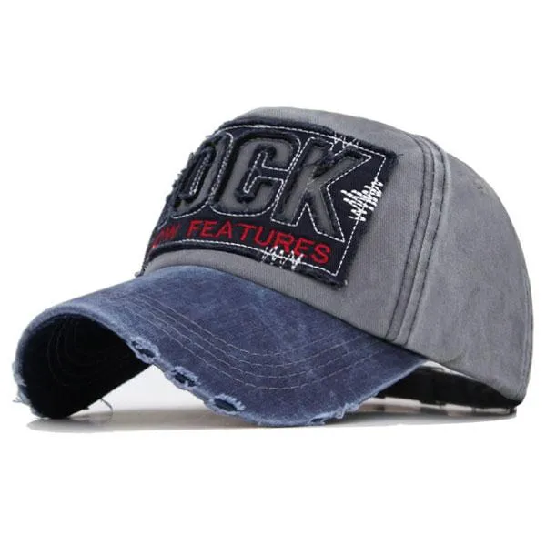 Letter Bone Gorras Casquette Washed Cotton Hat Cap