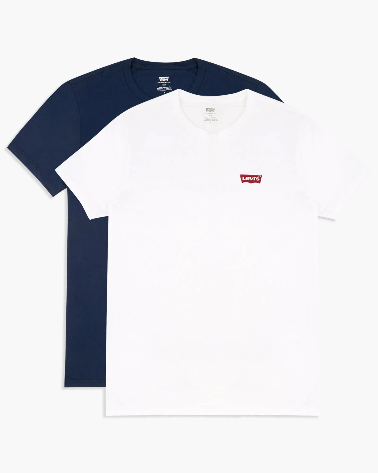 Levi's® 2-Pack Housemark Graphic Crewneck Tees - White / Blue