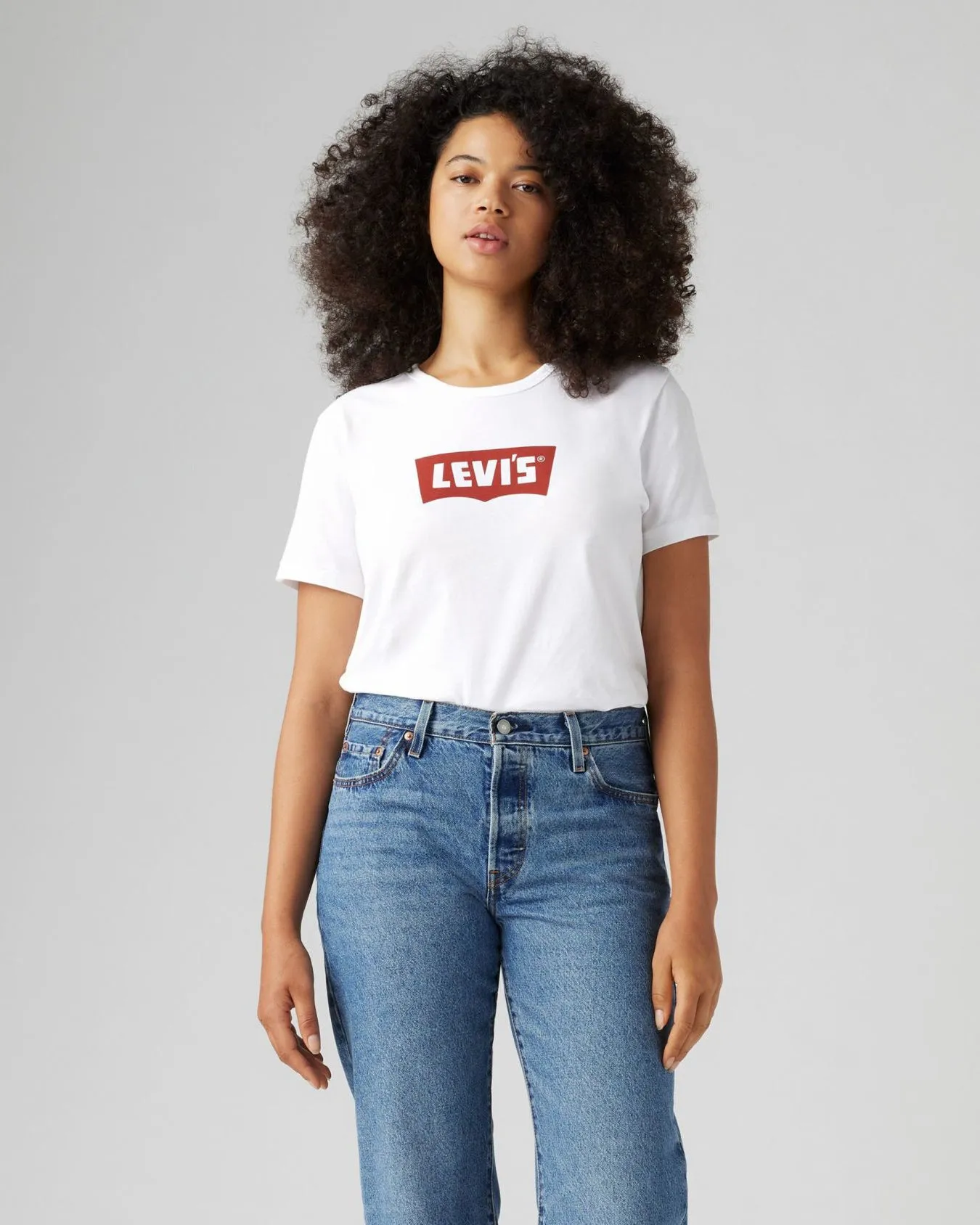 Levi's® Womens Graphic Iconic Tee - Vintage Batwing / White