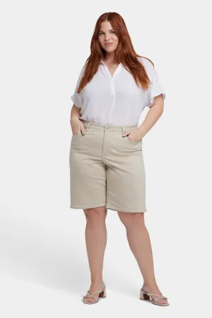 Lilly Denim Shorts In Plus Size - Feather