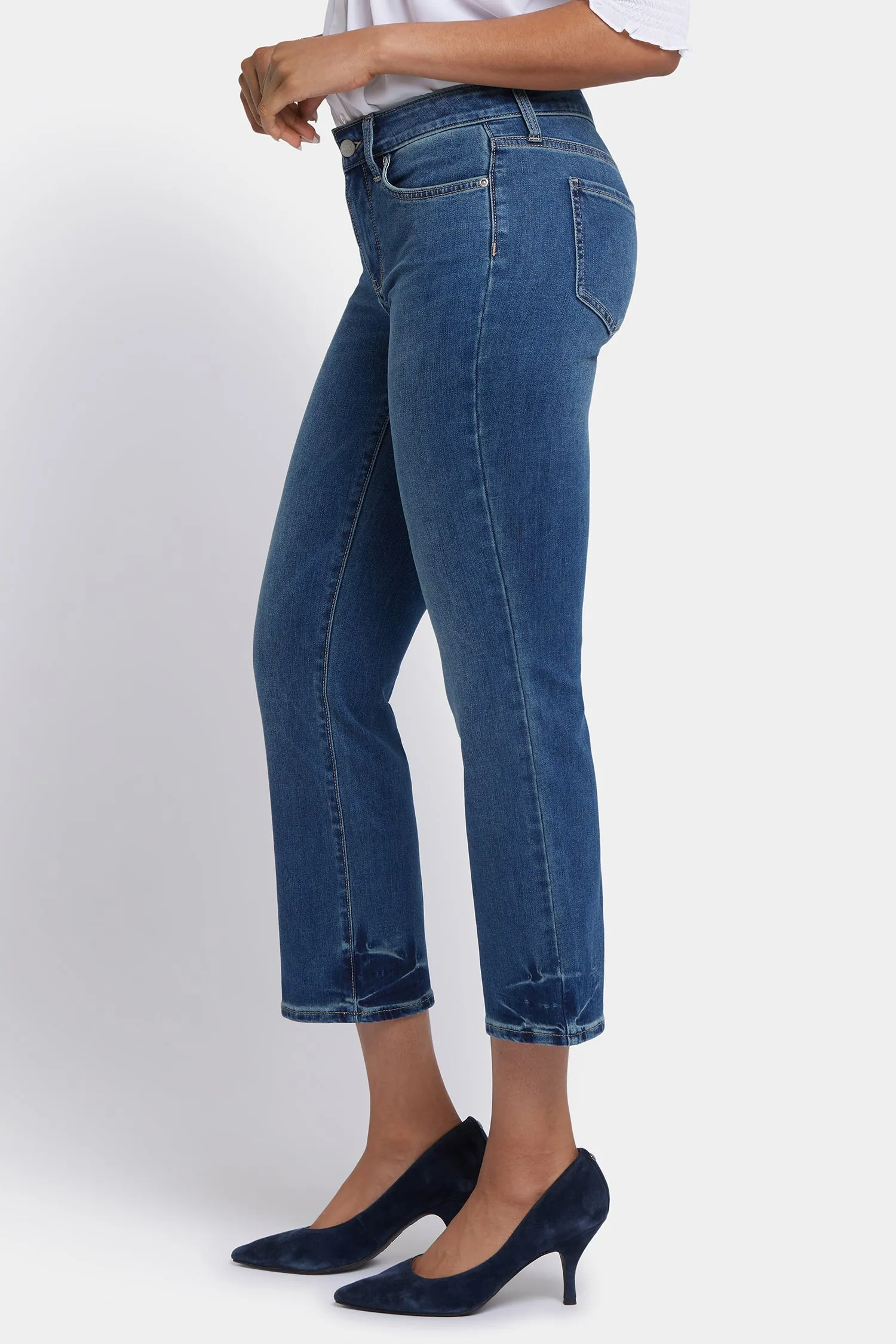 Marilyn Straight Ankle Jeans In Petite - Dali River