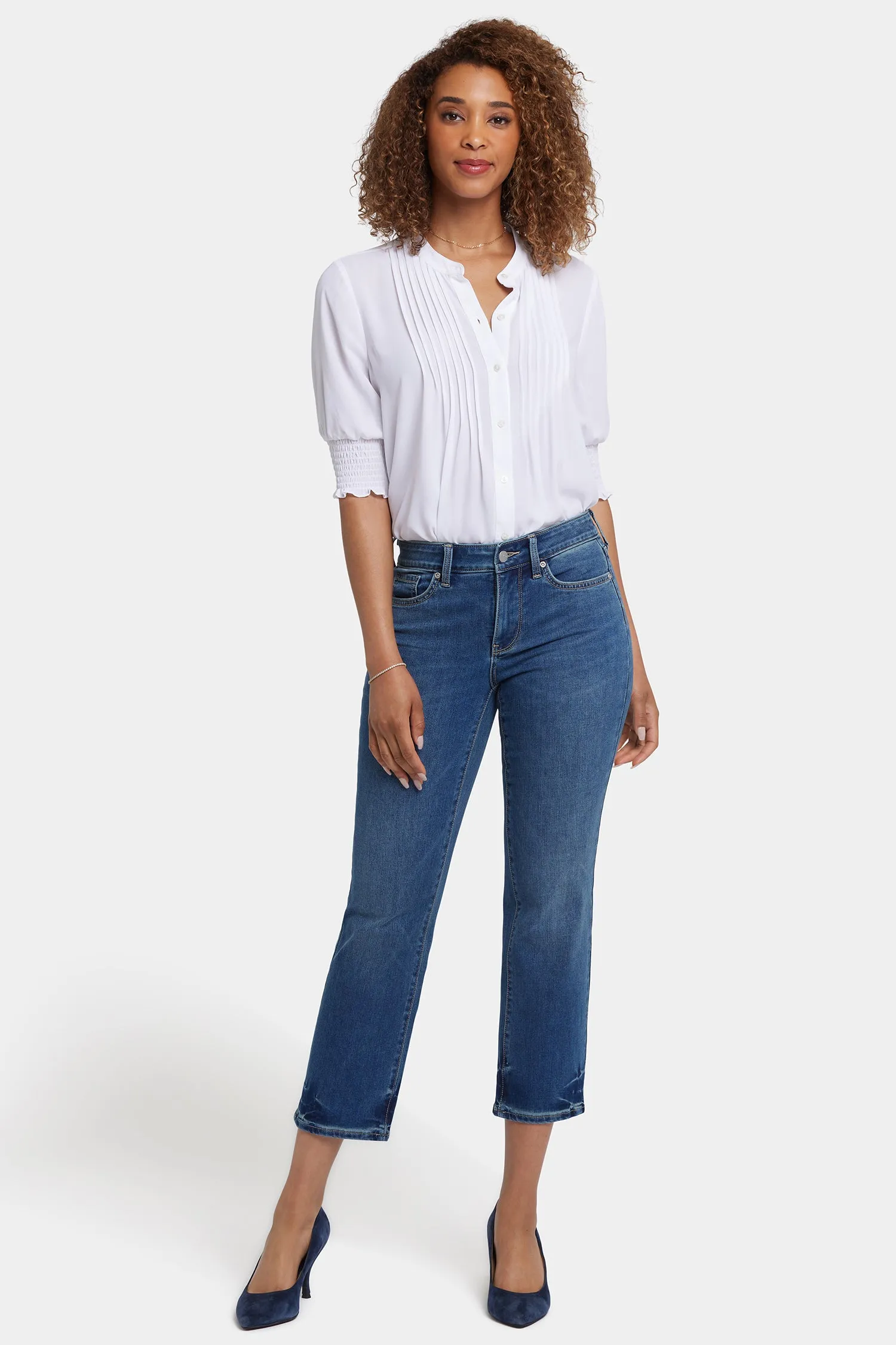 Marilyn Straight Ankle Jeans In Petite - Dali River