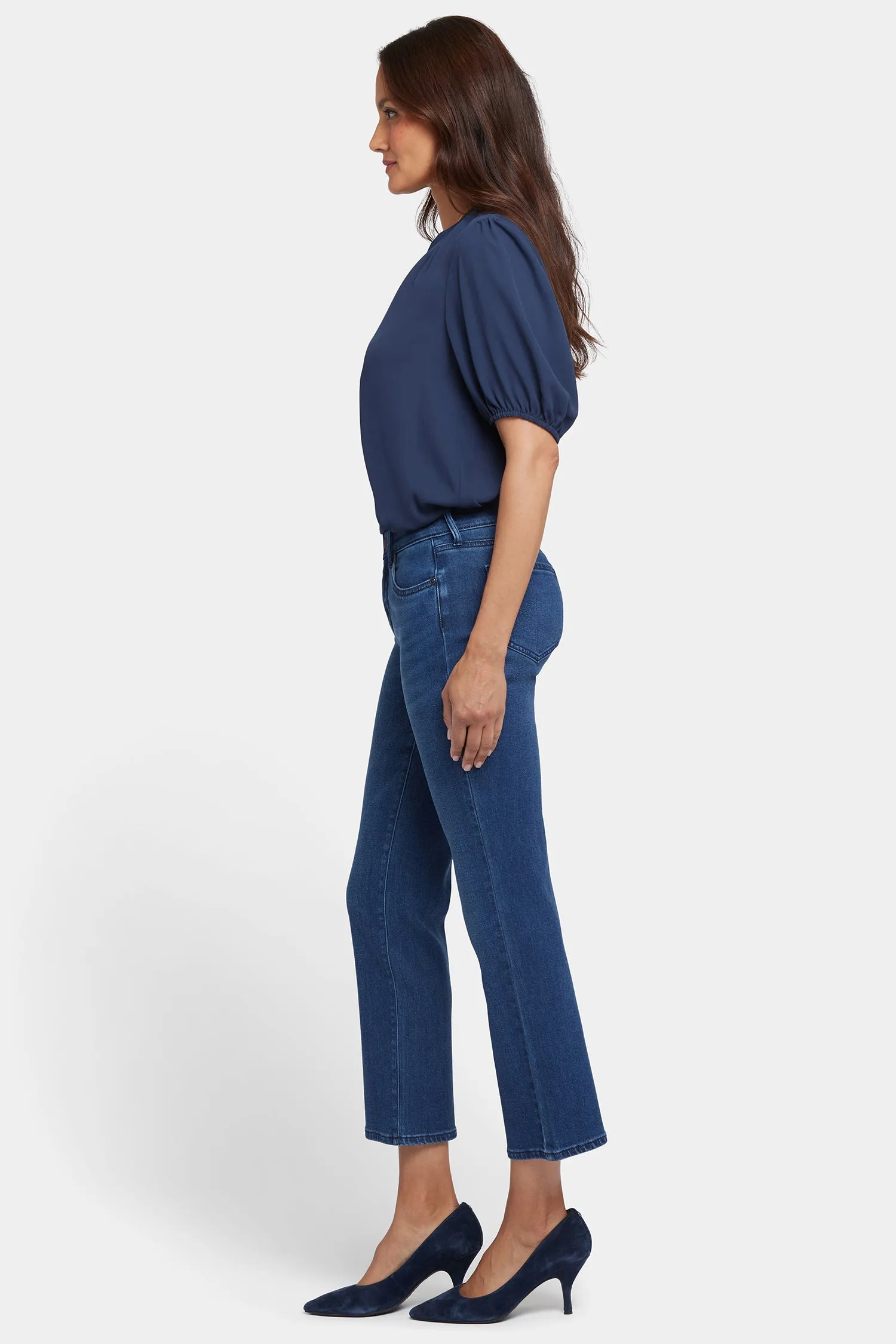 Marilyn Straight Ankle Jeans In Petite - Ibiza Blues