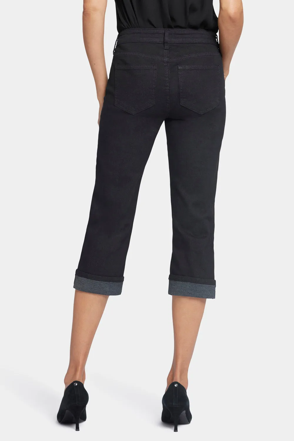 Marilyn Straight Crop Jeans - Black