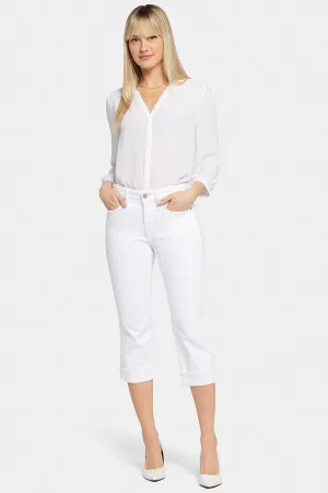 Marilyn Straight Crop Jeans In Petite - Optic White