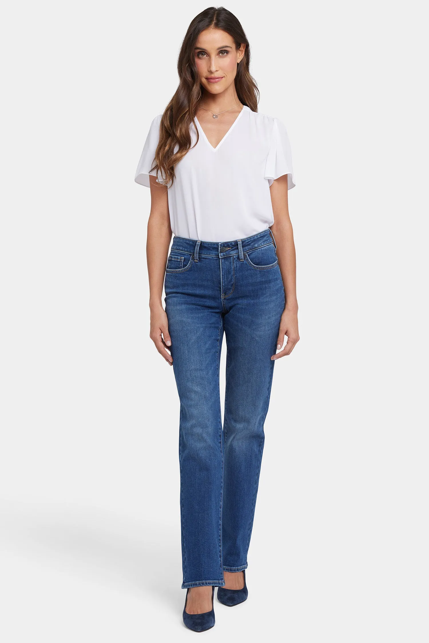 Marilyn Straight Jeans In Petite - Asturia Shore