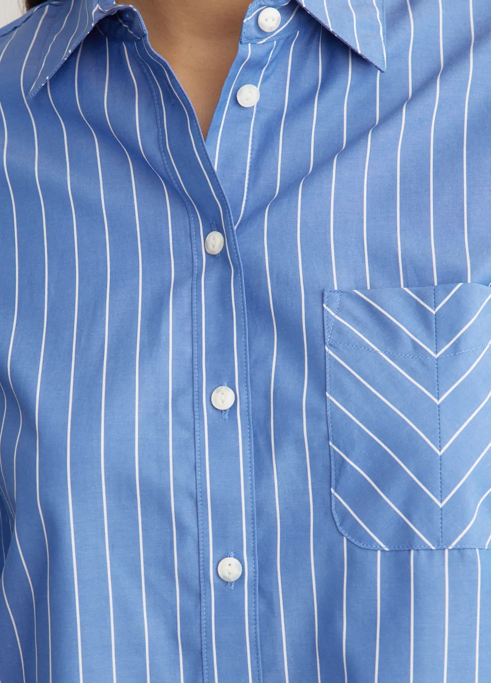 Maxine Stripe Cropped Shirt