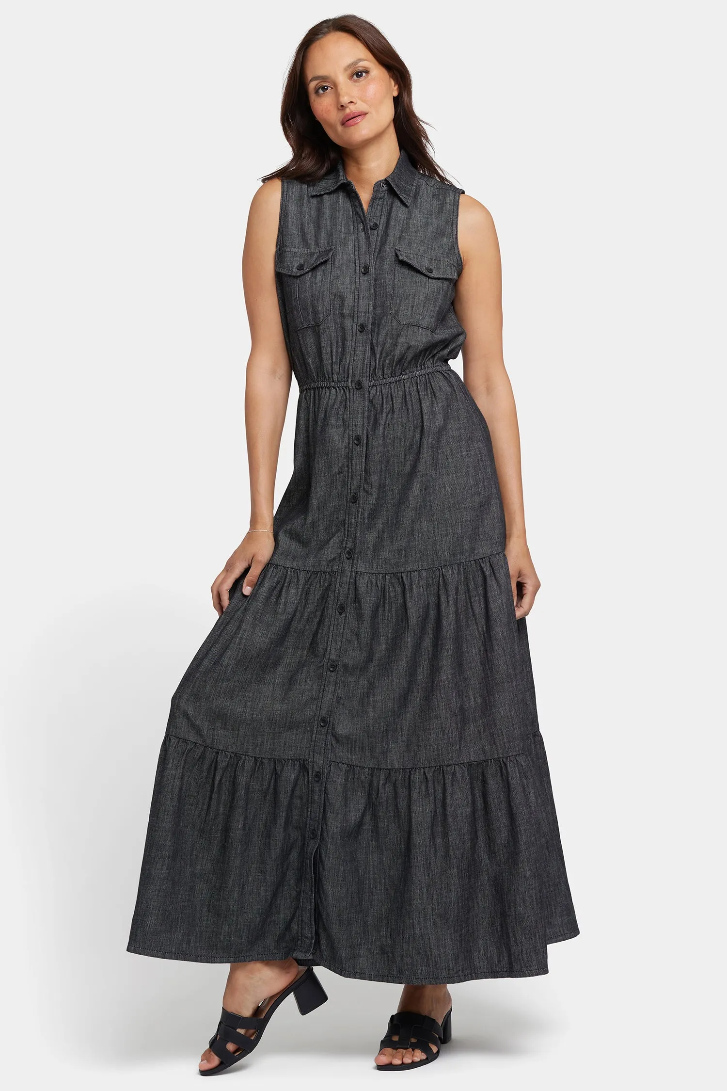 Megan Maxi Dress - Black Rinse