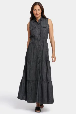 Megan Maxi Dress - Black Rinse