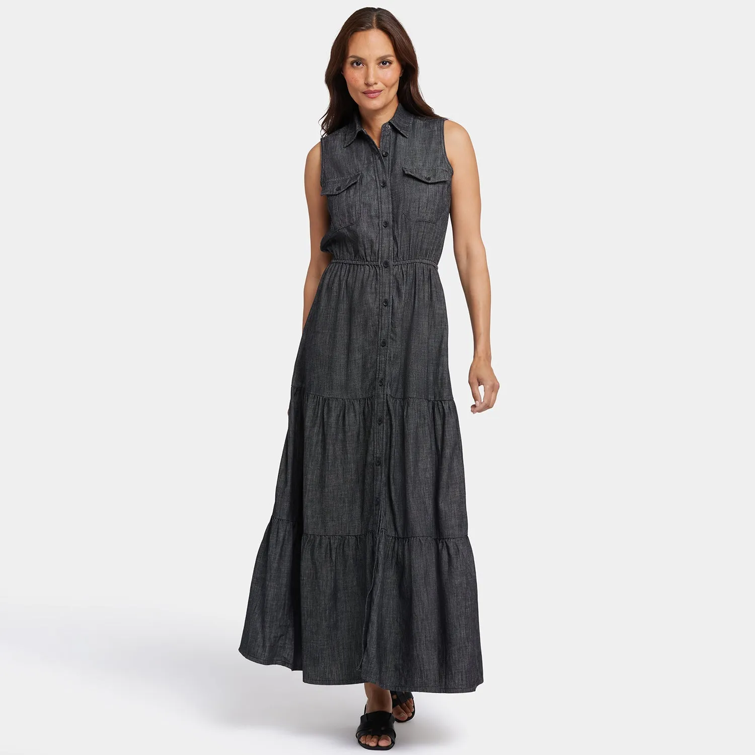 Megan Maxi Dress - Black Rinse