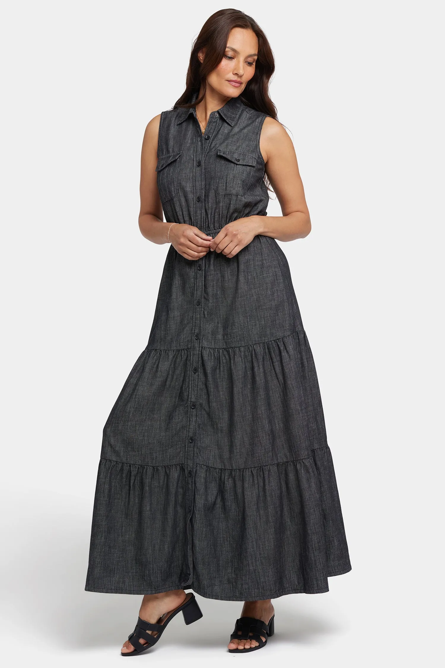 Megan Maxi Dress - Black Rinse