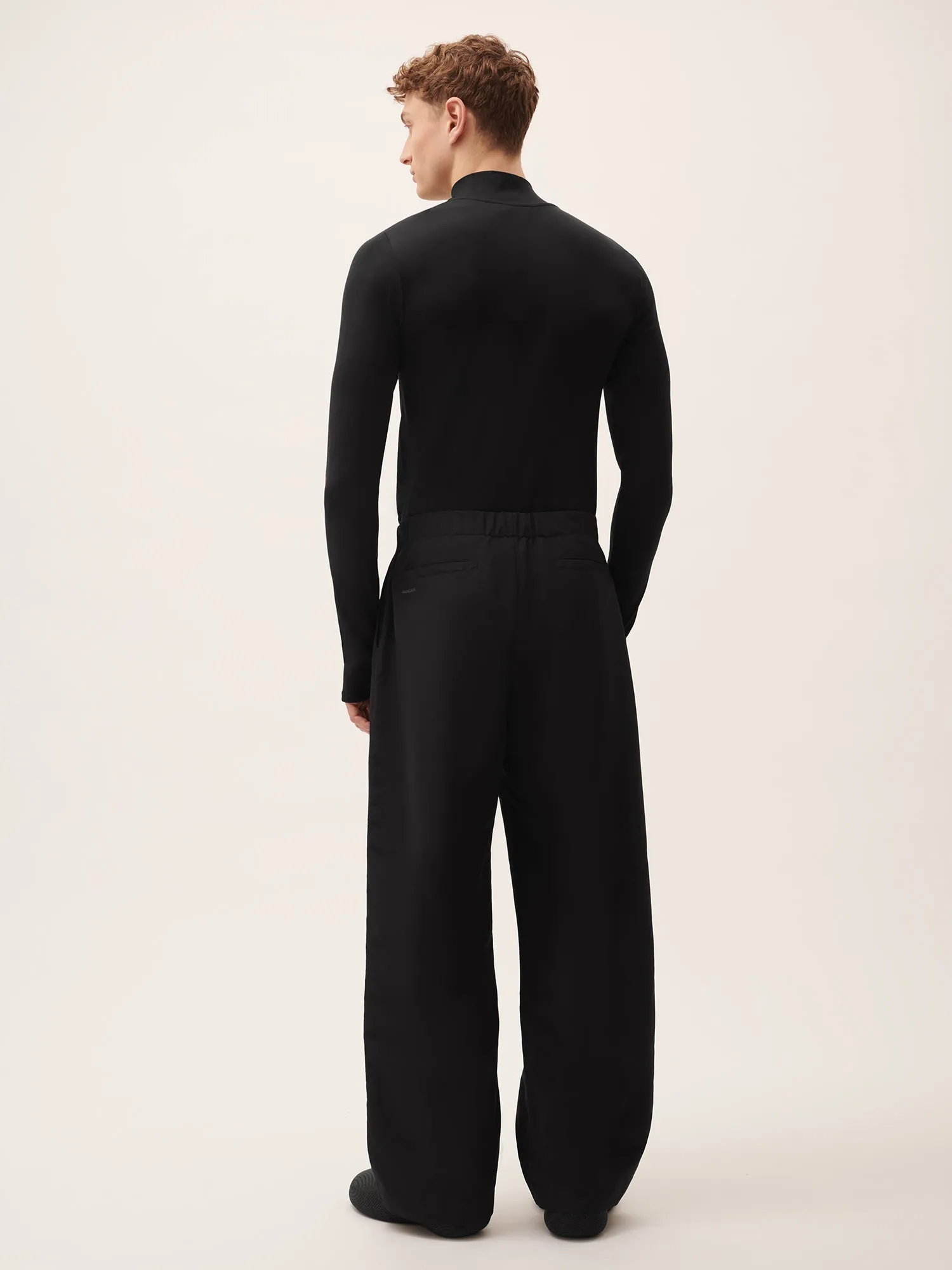 Men's (gaia)PLNT Nylon Straight Leg Track Pants—Black