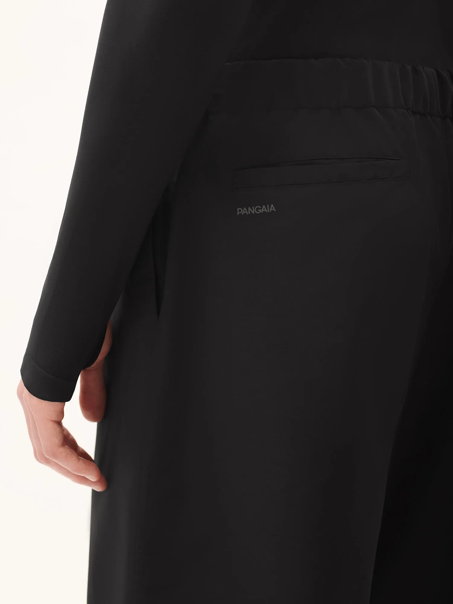 Men's (gaia)PLNT Nylon Straight Leg Track Pants—Black