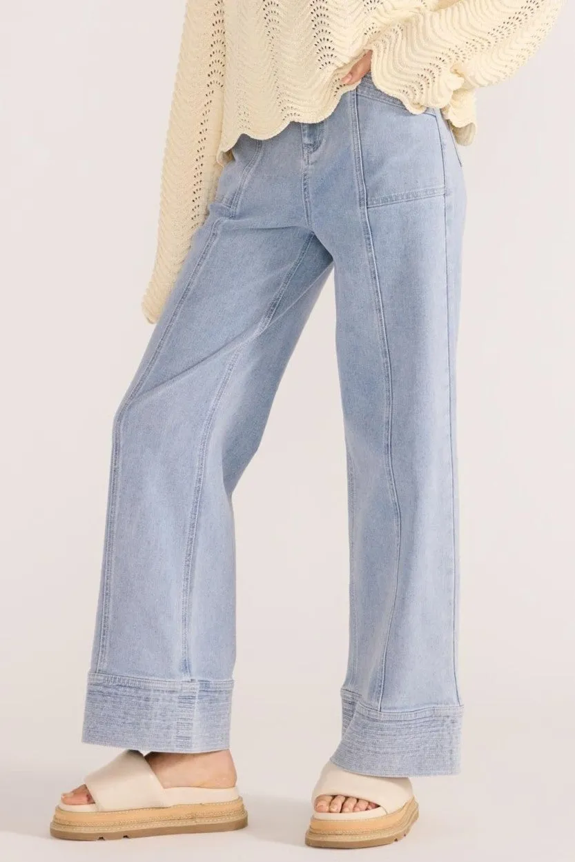 Minkpink Oliver Denim Straight Leg Jean Vintage Blue