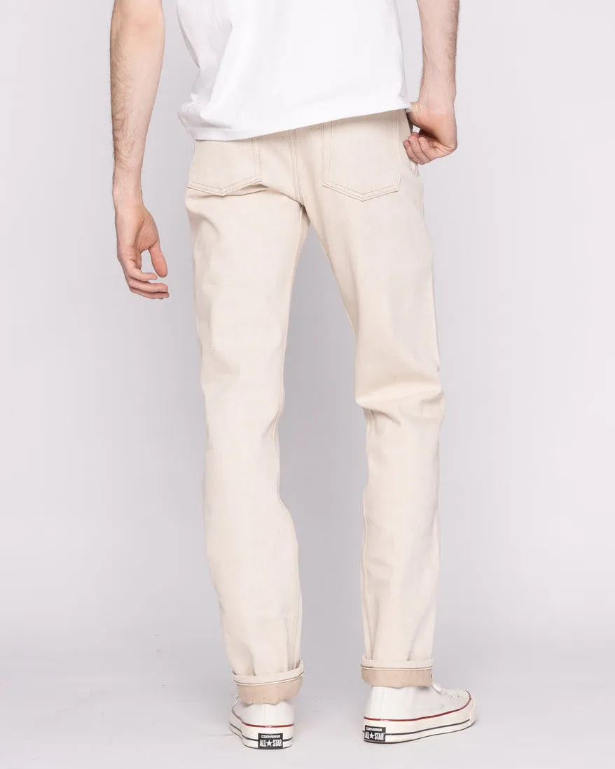 Naked & Famous Denim Weird Guy Regular Tapered Mens Jeans - All Natural Ecru Foxfibre® Selvedge