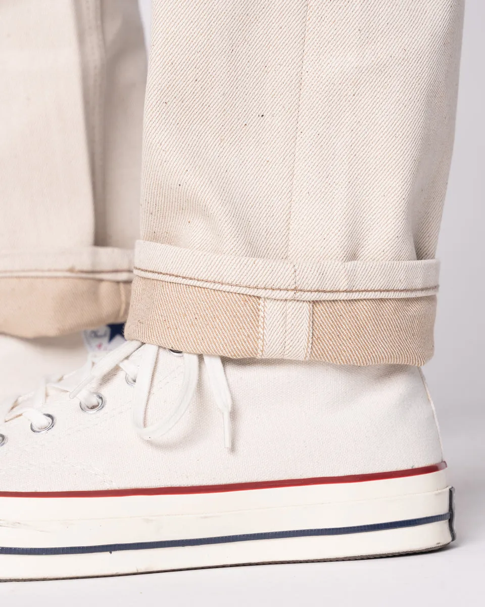 Naked & Famous Denim Weird Guy Regular Tapered Mens Jeans - All Natural Ecru Foxfibre® Selvedge