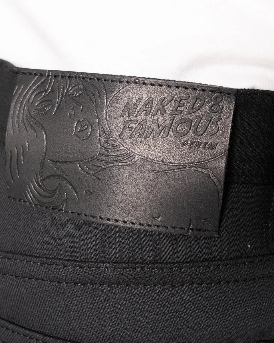 Naked & Famous Denim Weird Guy Regular Tapered Mens Jeans - Forever Black Selvedge