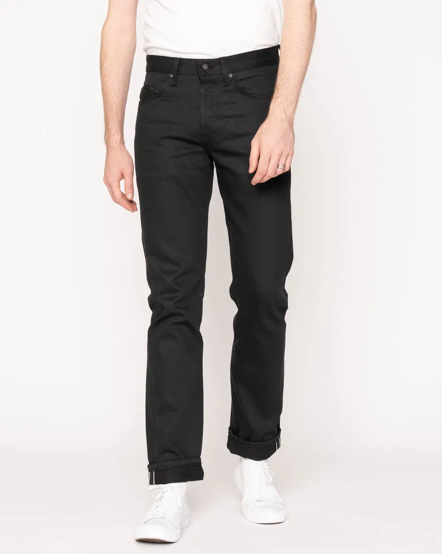 Naked & Famous Denim Weird Guy Regular Tapered Mens Jeans - Forever Black Selvedge