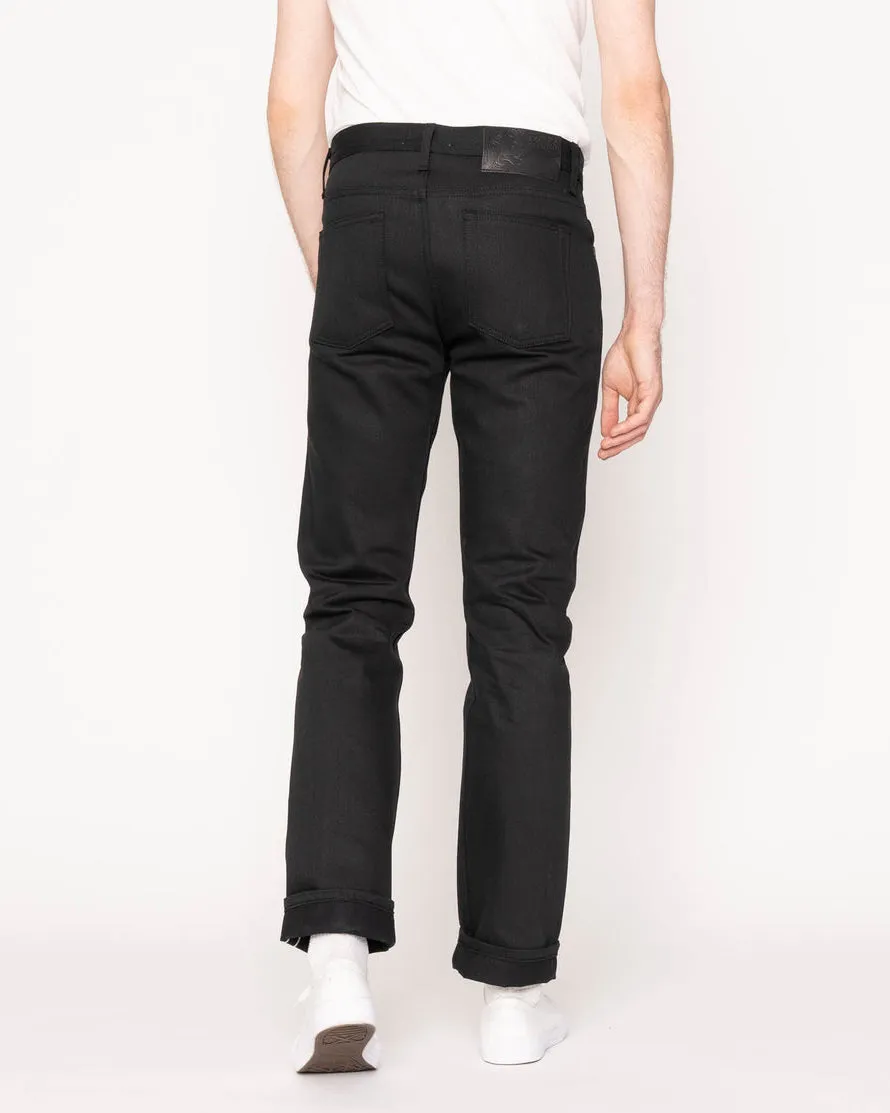Naked & Famous Denim Weird Guy Regular Tapered Mens Jeans - Forever Black Selvedge