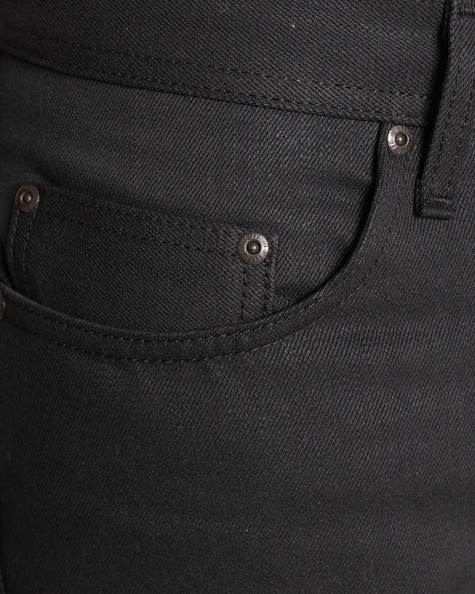 Naked & Famous Denim Weird Guy Regular Tapered Mens Jeans - Forever Black Selvedge