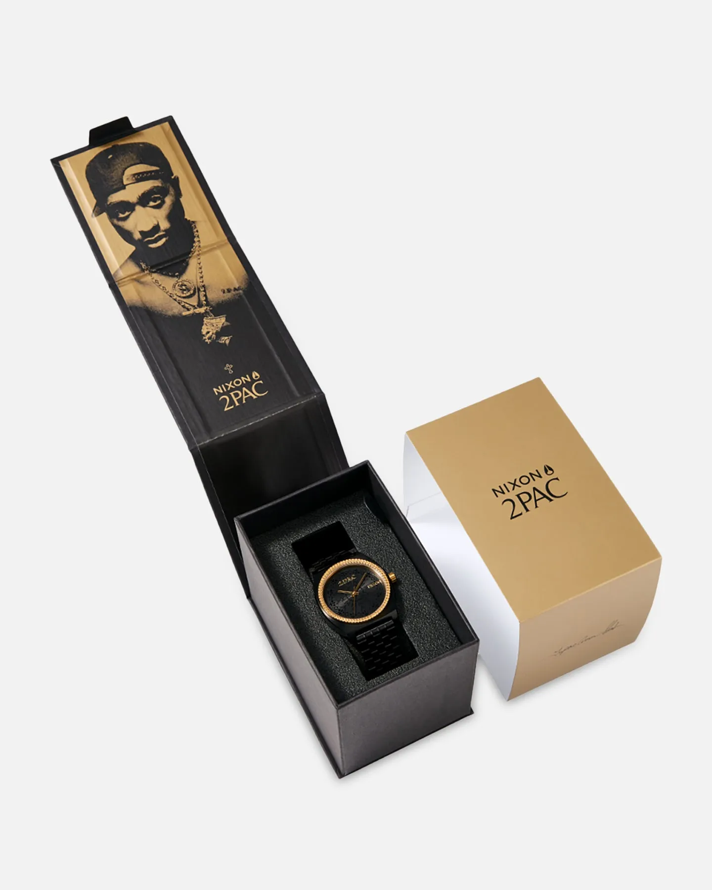 Nixon X 2PAC Time Teller Watch Black/Gold