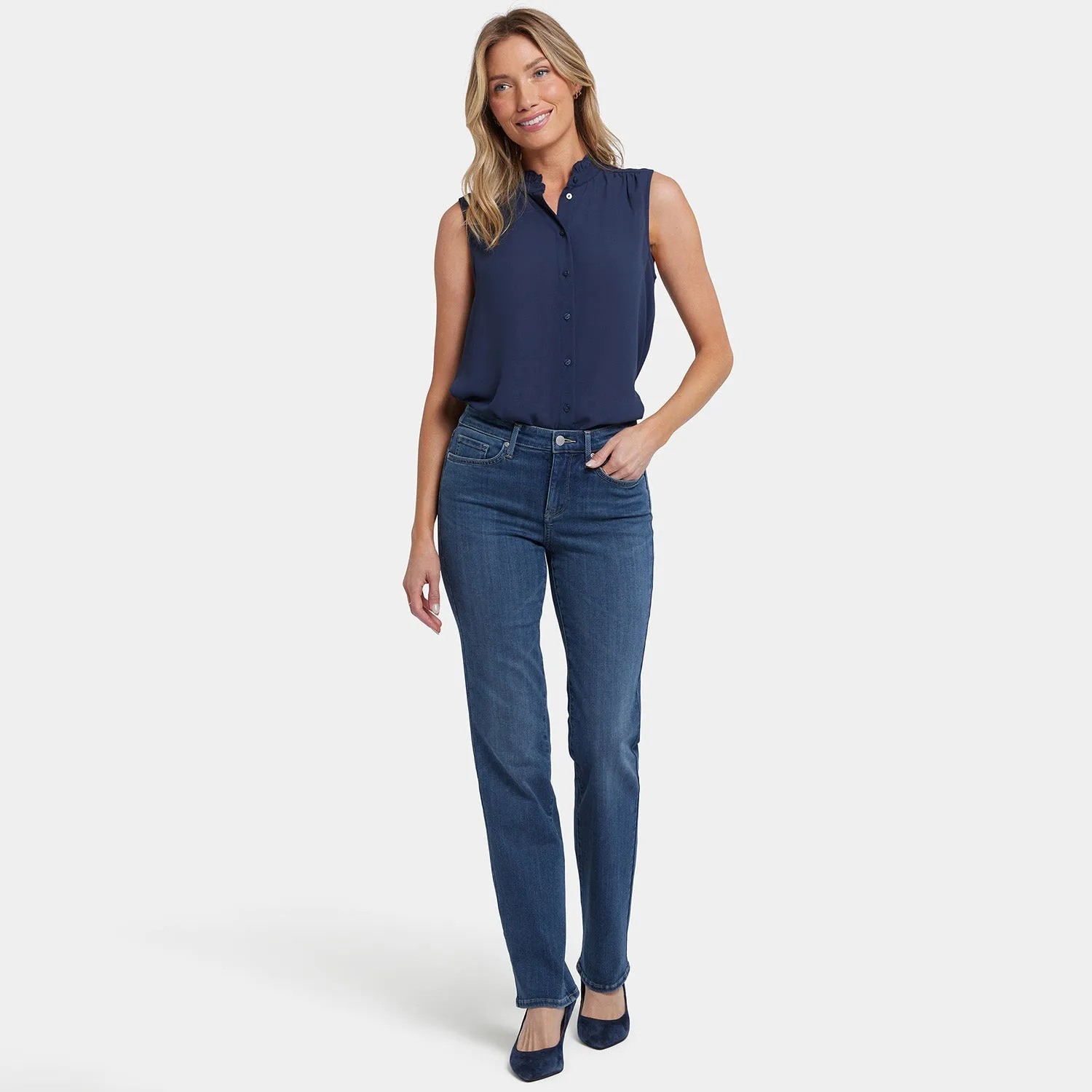 No Gapper™ Marilyn Straight Jeans In Petite - Valencia Surf