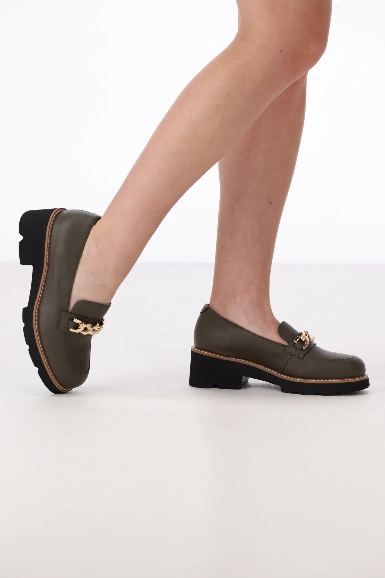 One Trick Pony Nation Leather Loafer Khaki
