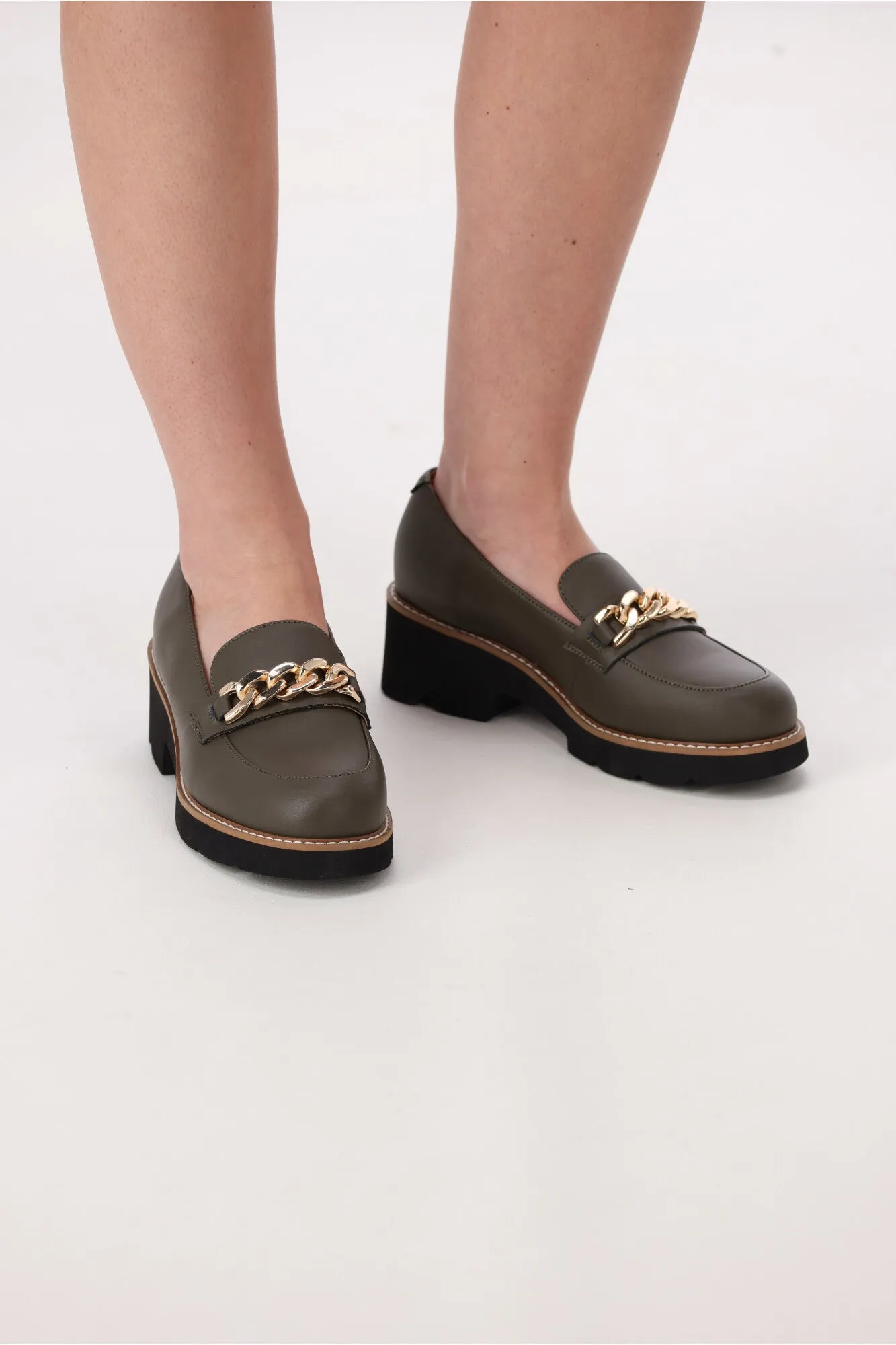 One Trick Pony Nation Leather Loafer Khaki