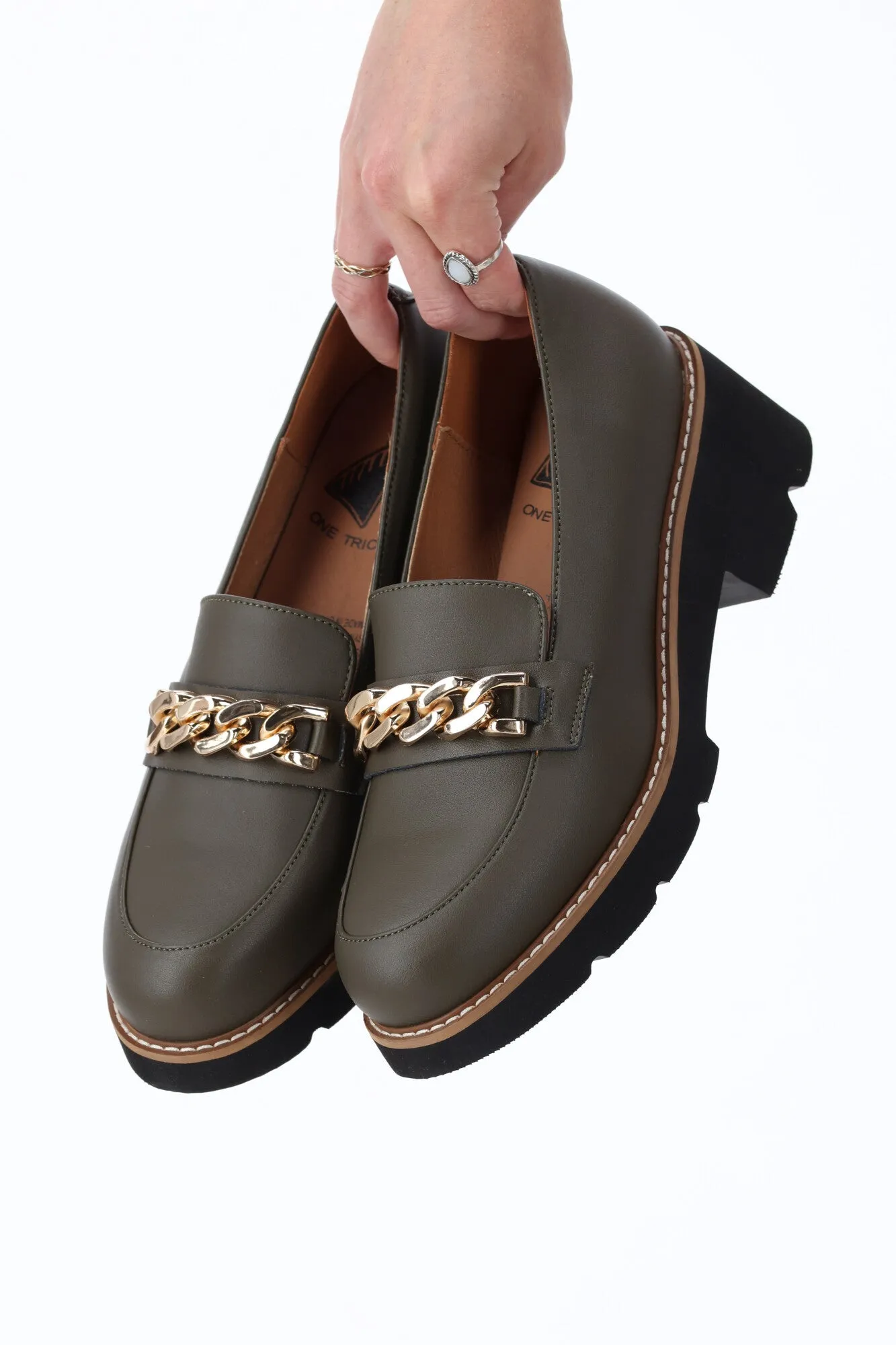 One Trick Pony Nation Leather Loafer Khaki
