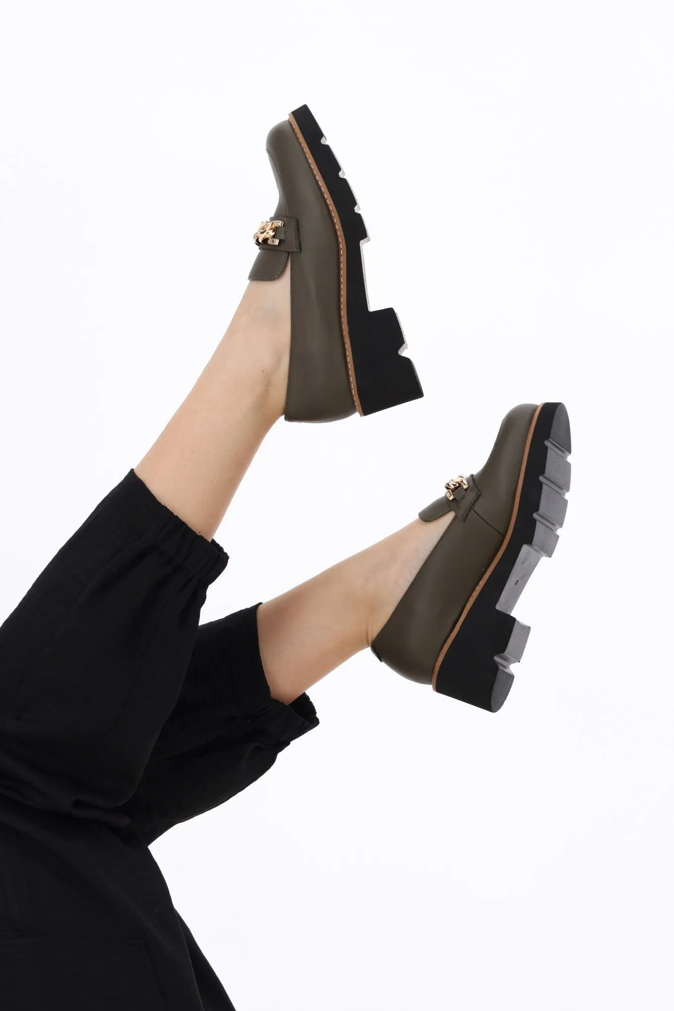 One Trick Pony Nation Leather Loafer Khaki