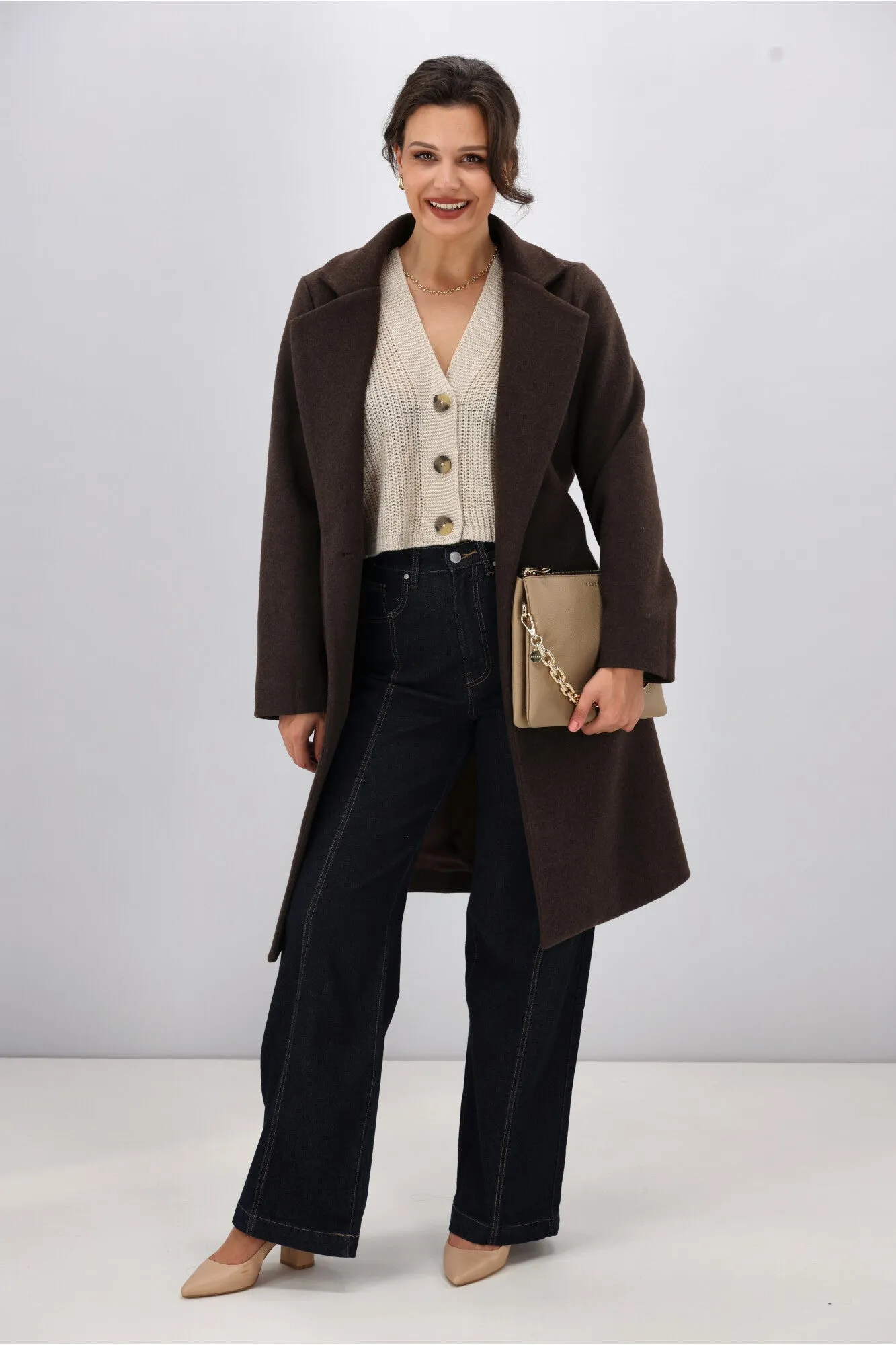 ONLY Carol Nice L/S Cardigan Pumice Stone