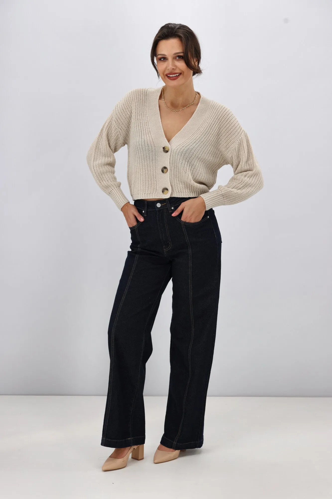 ONLY Carol Nice L/S Cardigan Pumice Stone