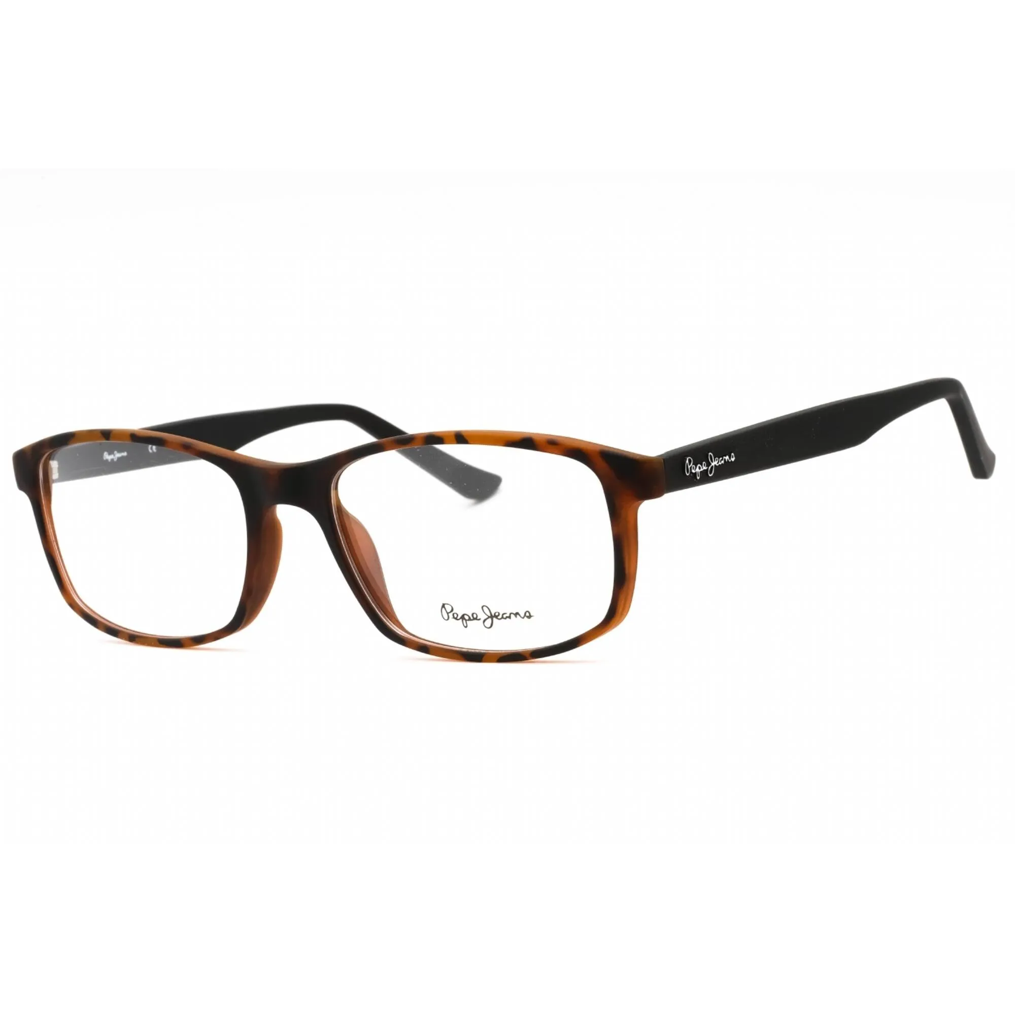 Pepe Jeans Men's Eyeglasses - Tortoise/Black Plastic Rectangular Frame | PJ3146 C1
