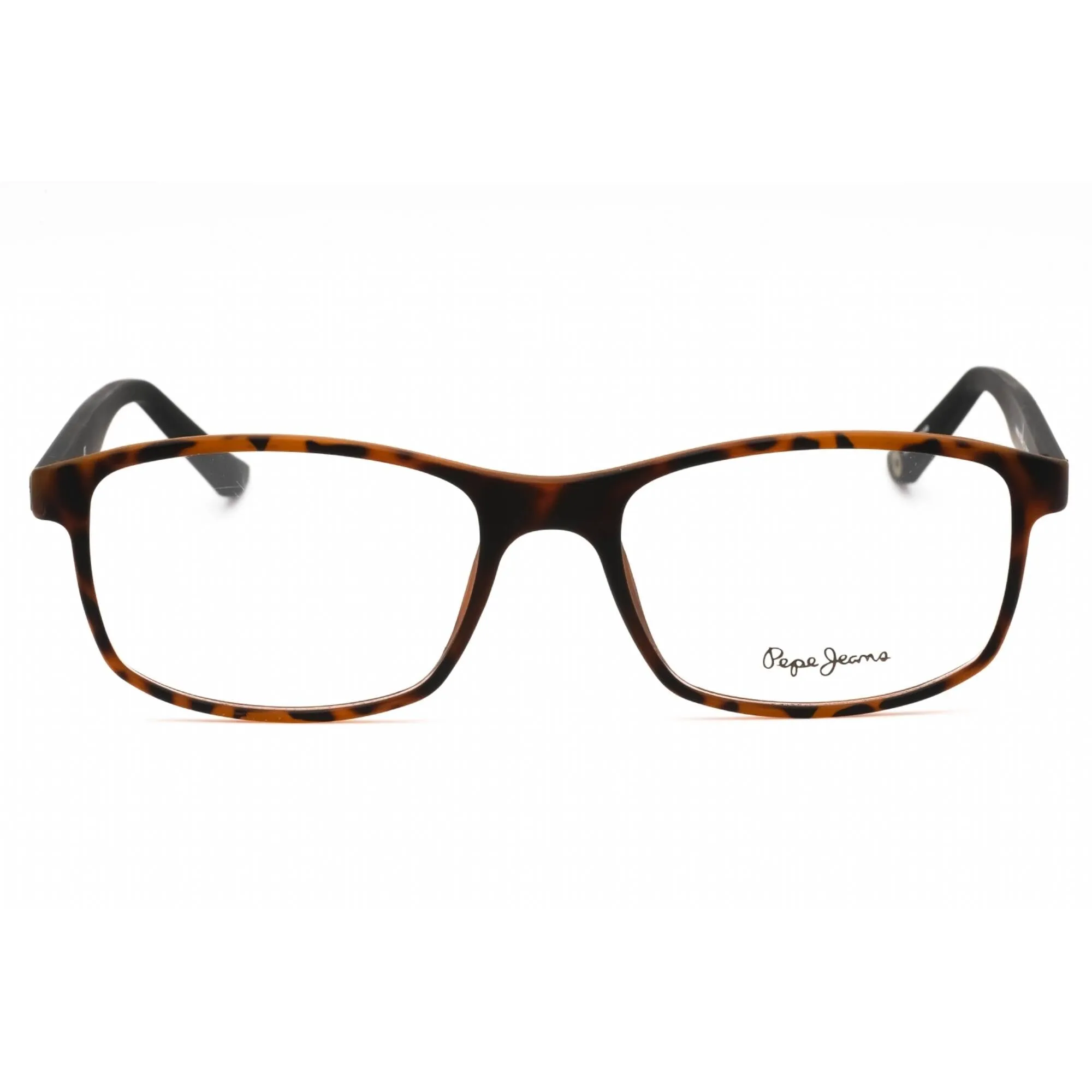 Pepe Jeans Men's Eyeglasses - Tortoise/Black Plastic Rectangular Frame | PJ3146 C1