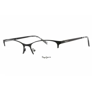 Pepe Jeans Women's Eyeglasses - Black Metal Cat Eye Frame Clear Demo Lens | PJ1385 C1