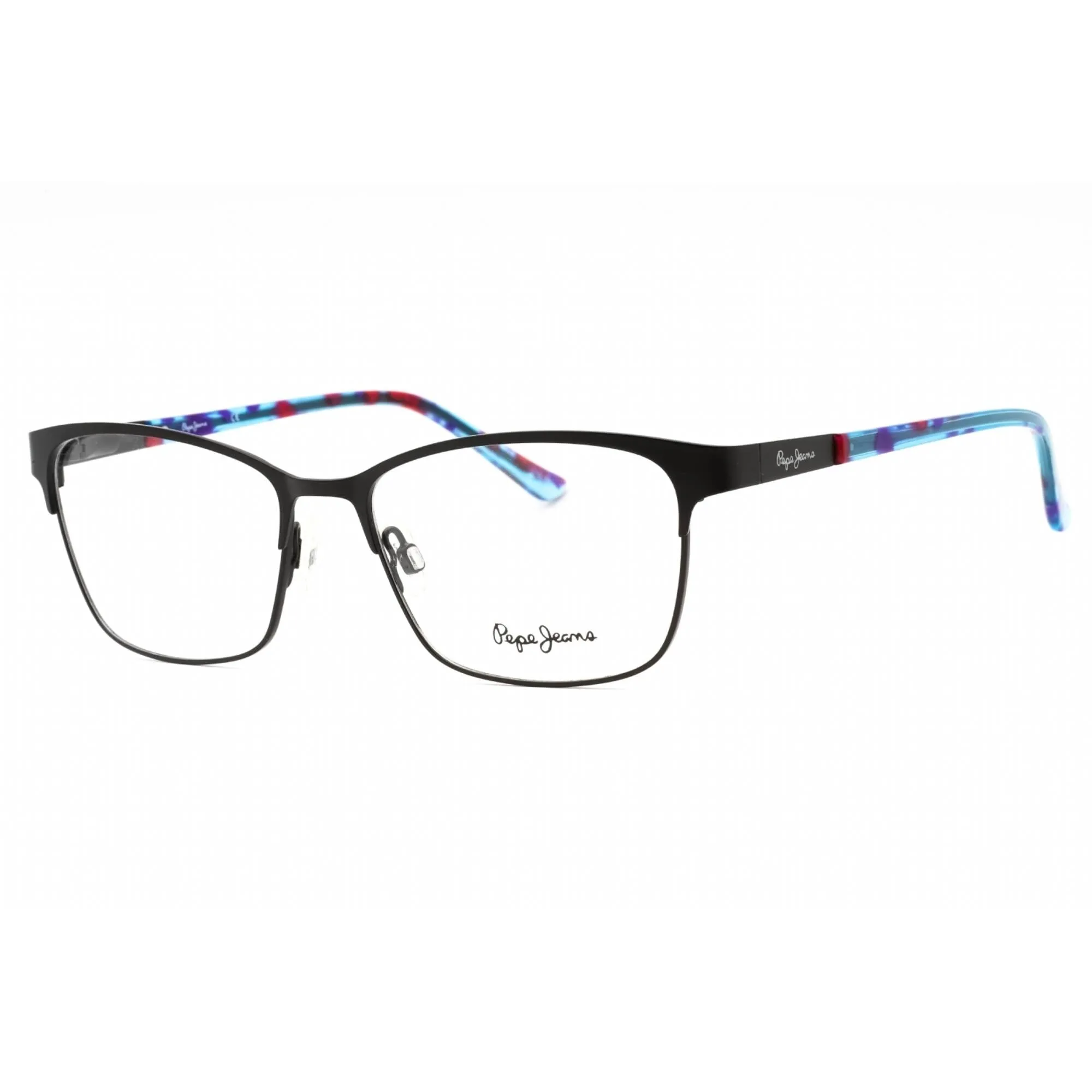 Pepe Jeans Women's Eyeglasses - Black Metal Rectangular Full Rim Frame | PJ1275 C1